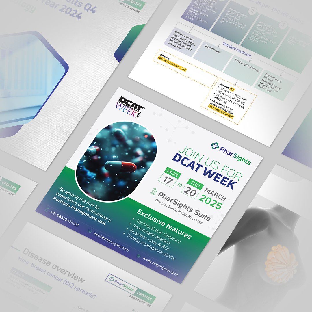 Pharsight pamphlet design by Zero Designs, featuring medical information and a call to join DCAT Week.